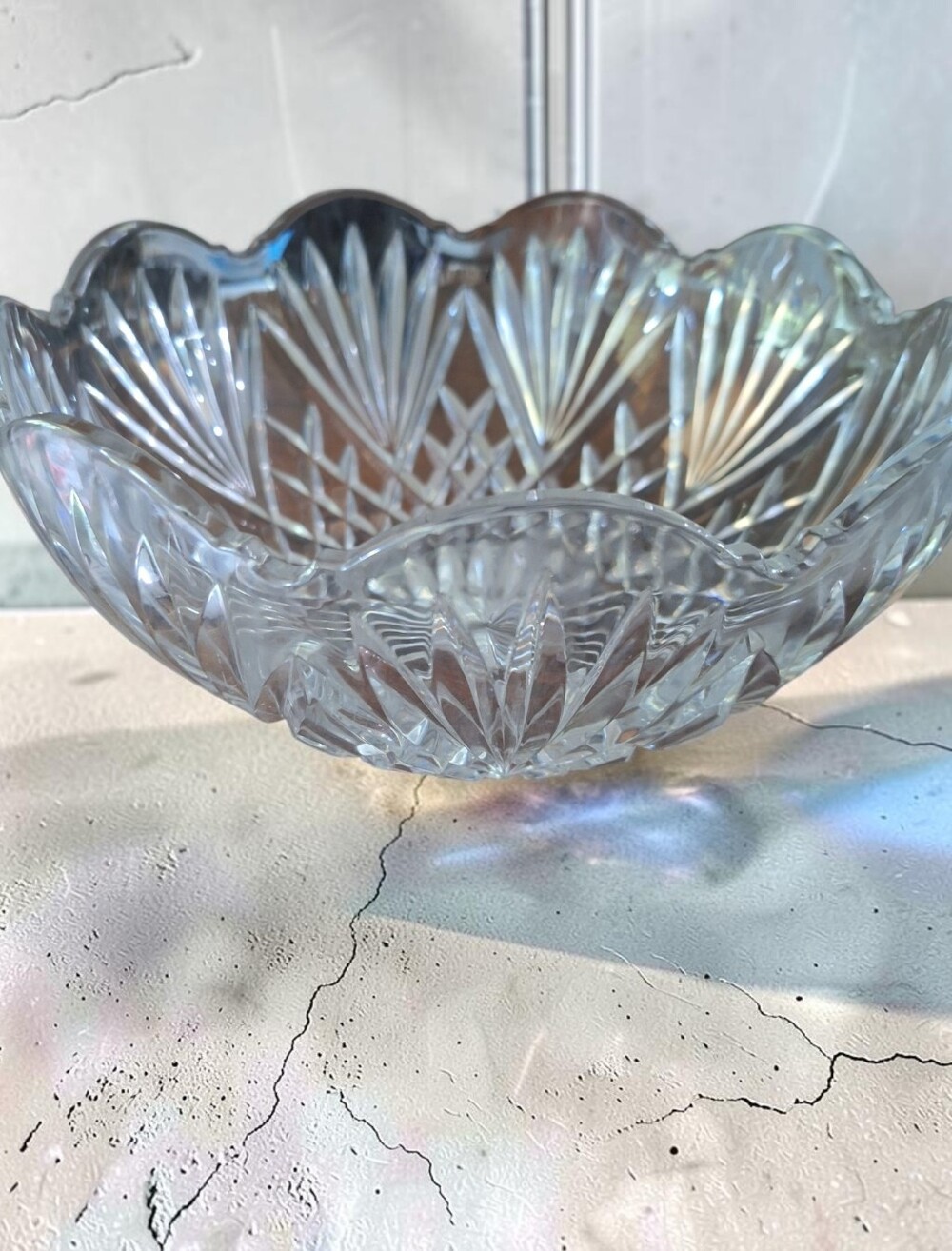 Vintage Shannon Crystal Designs Of Ireland Clear Lead Crystal Bowl Handcrafted